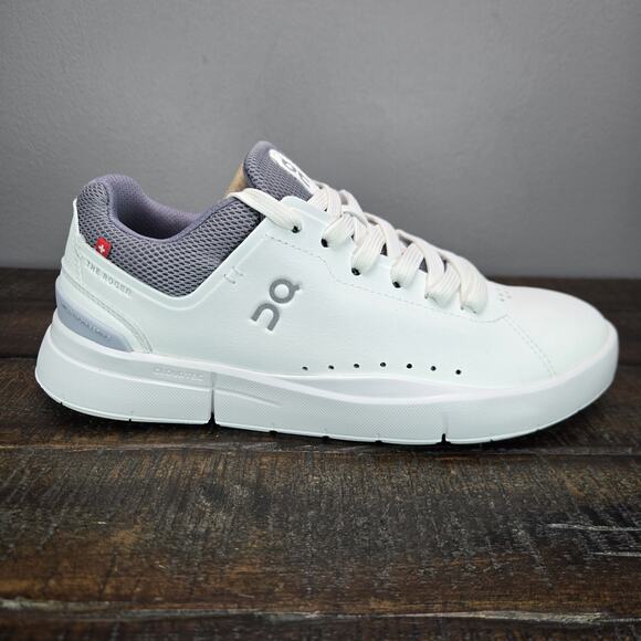 NEW On Cloud The Roger Advantage Womens Size 6.5 Court Tennis Shoes White Fossil - Picture 5 of 12